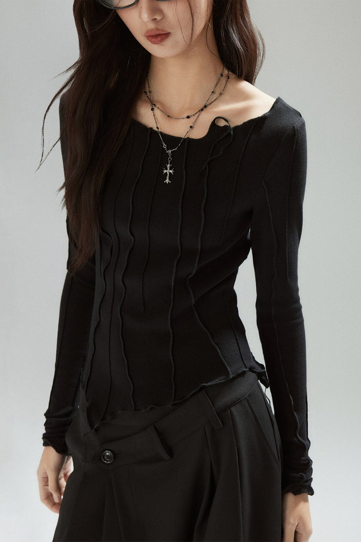 Seline Wave Seam Top