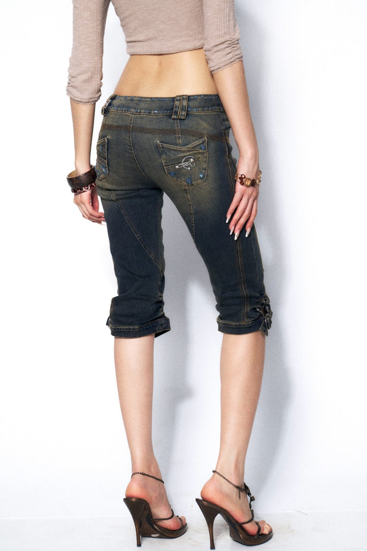 Demi Slim Lace-Up Capris