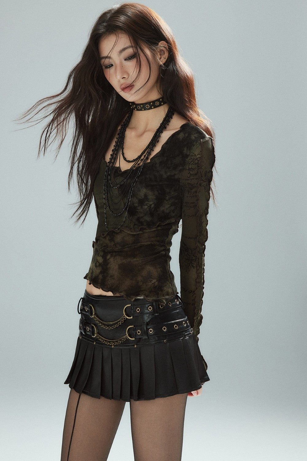 Elin Vintage Mesh Top
