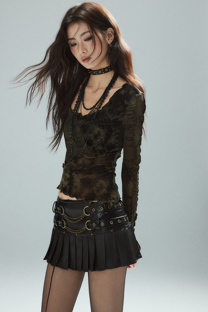Elin Vintage Mesh Top