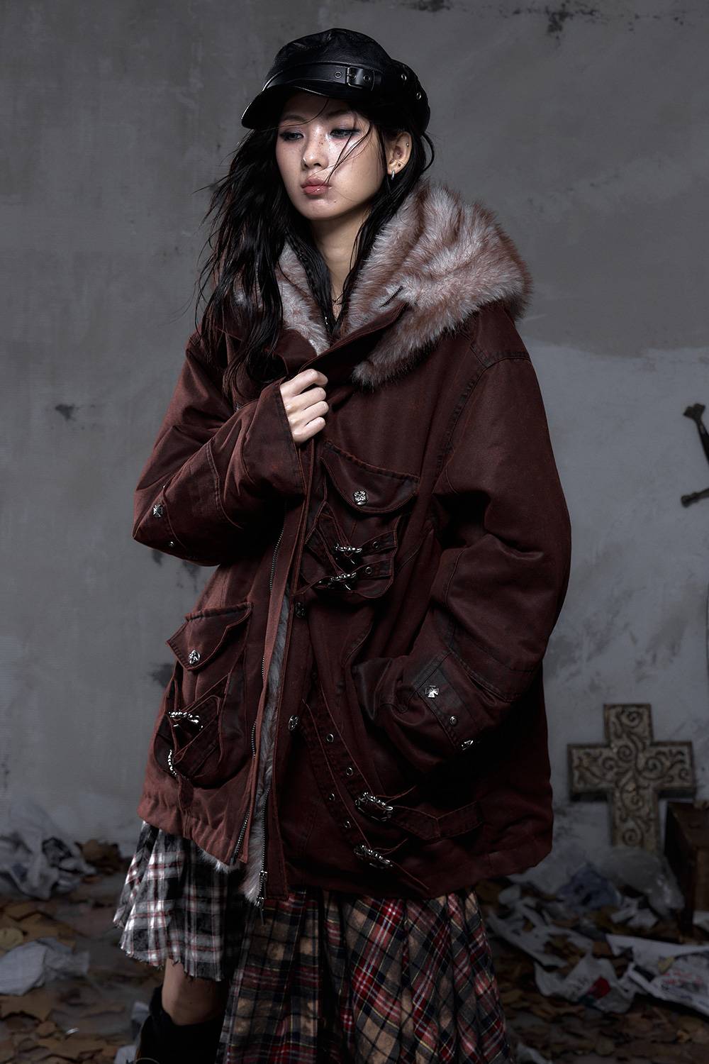 Hooded Utility Parka Coat