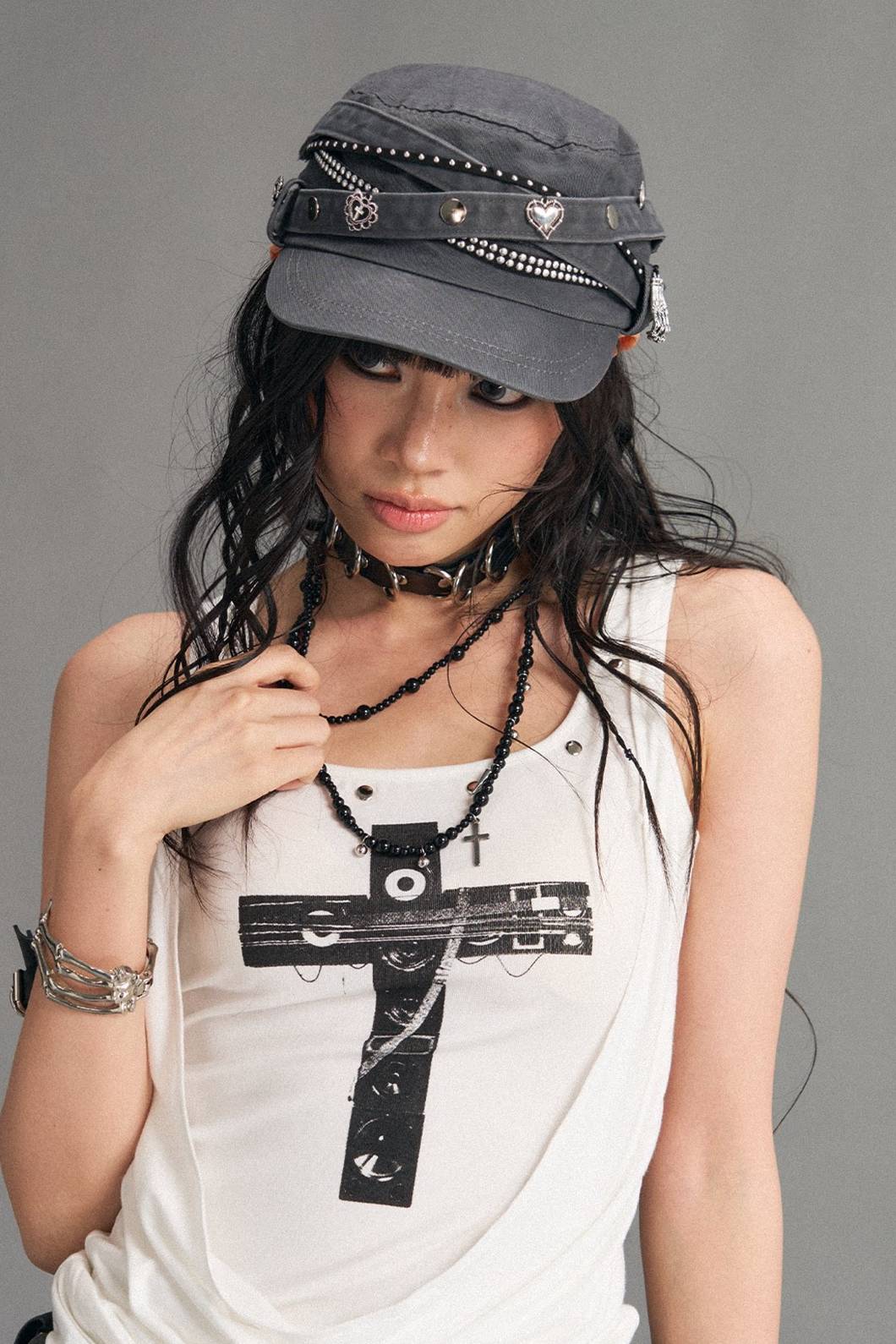 Rivet Detail Cadet Cap