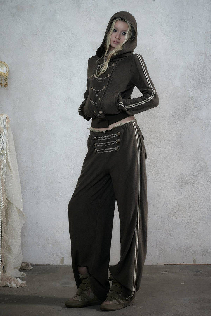 Military Chain Detail Pants
