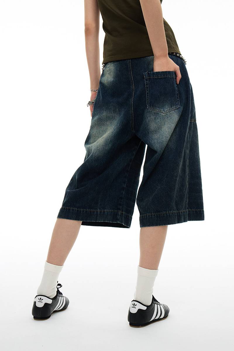 Ribbon Denim Culottes