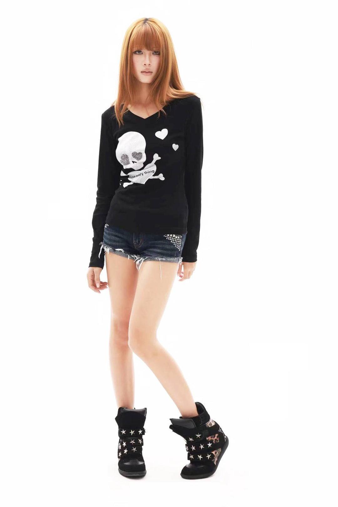 Rhinestone Skull Longsleeve