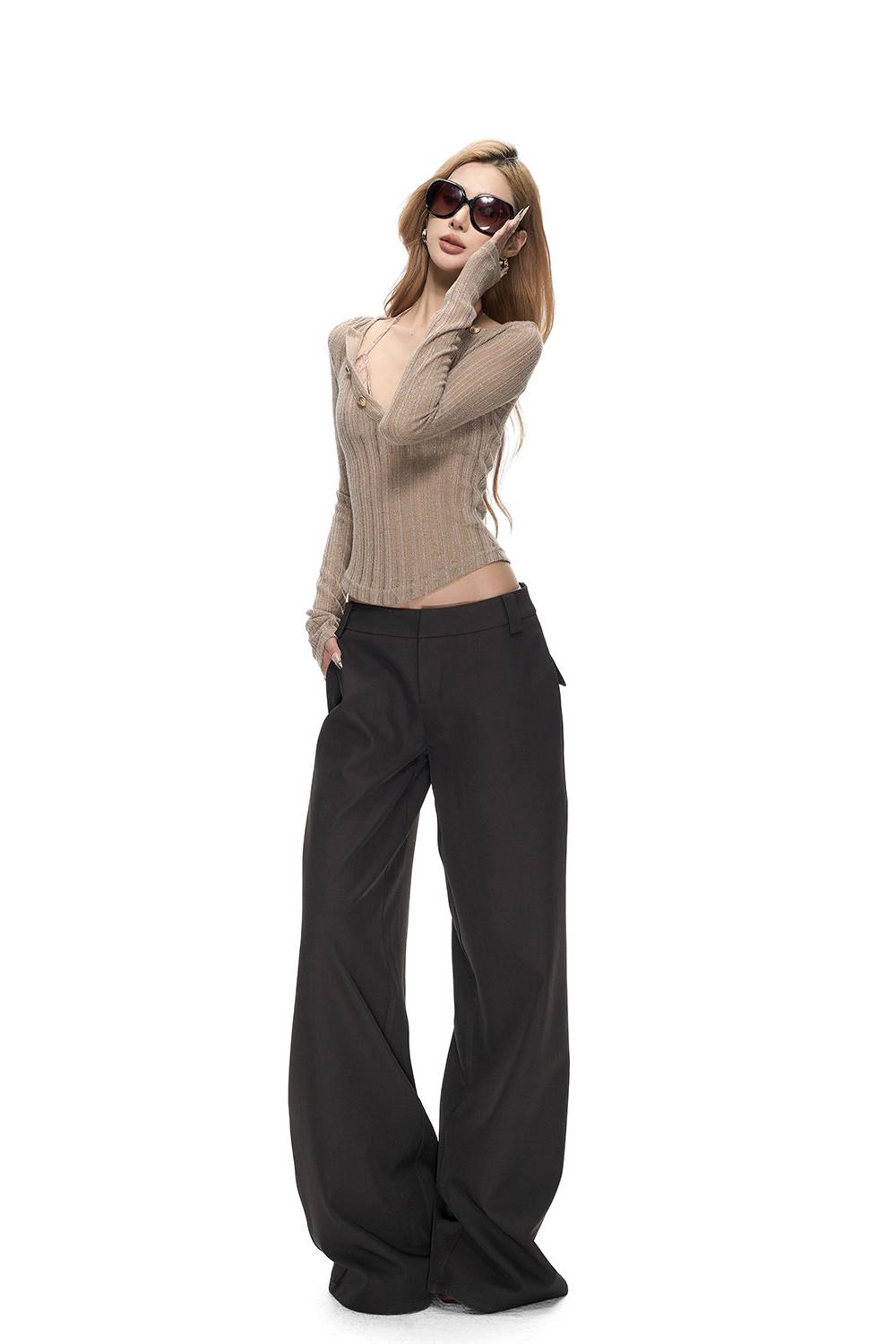 Shimmer Rib Knit Top