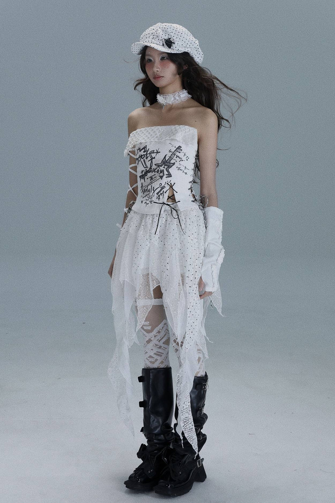 Dreamlace Layered Mini Skirt