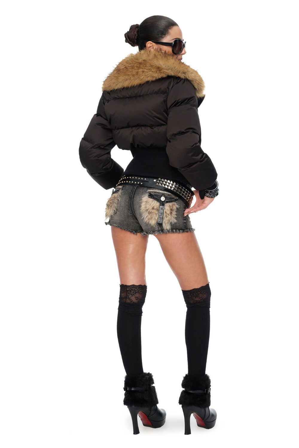 Leopard Fur Puffer Jacket