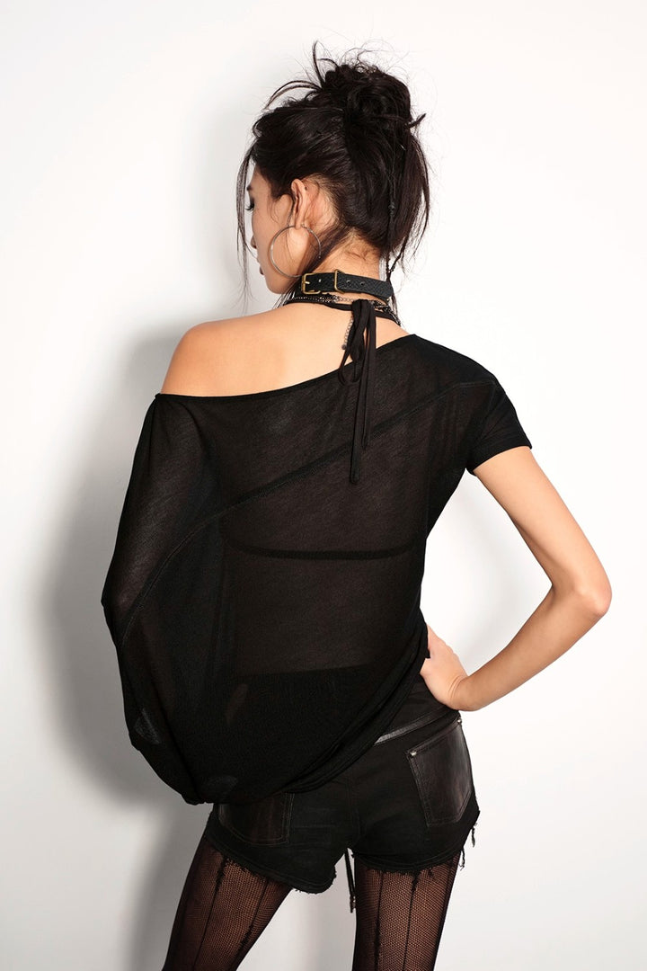 Sheer Batwing Shirt