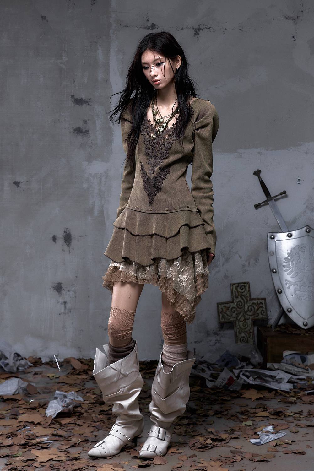 Lace Corset Mini Dress