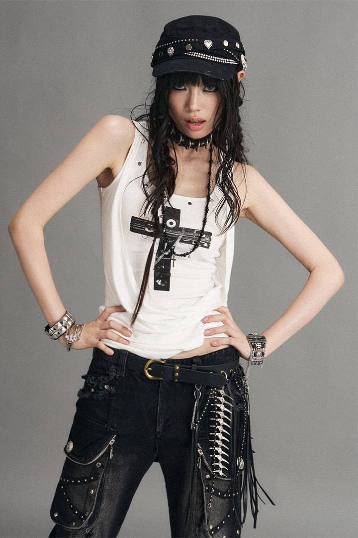 Bone Charm Fringe Belt