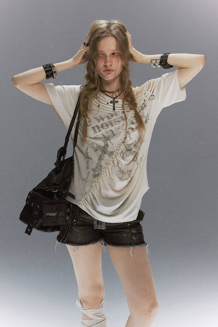 Grunge Drape Graphic Tee