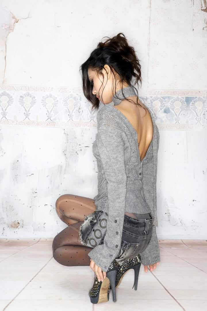 Elara V-Neck Knit Sweater