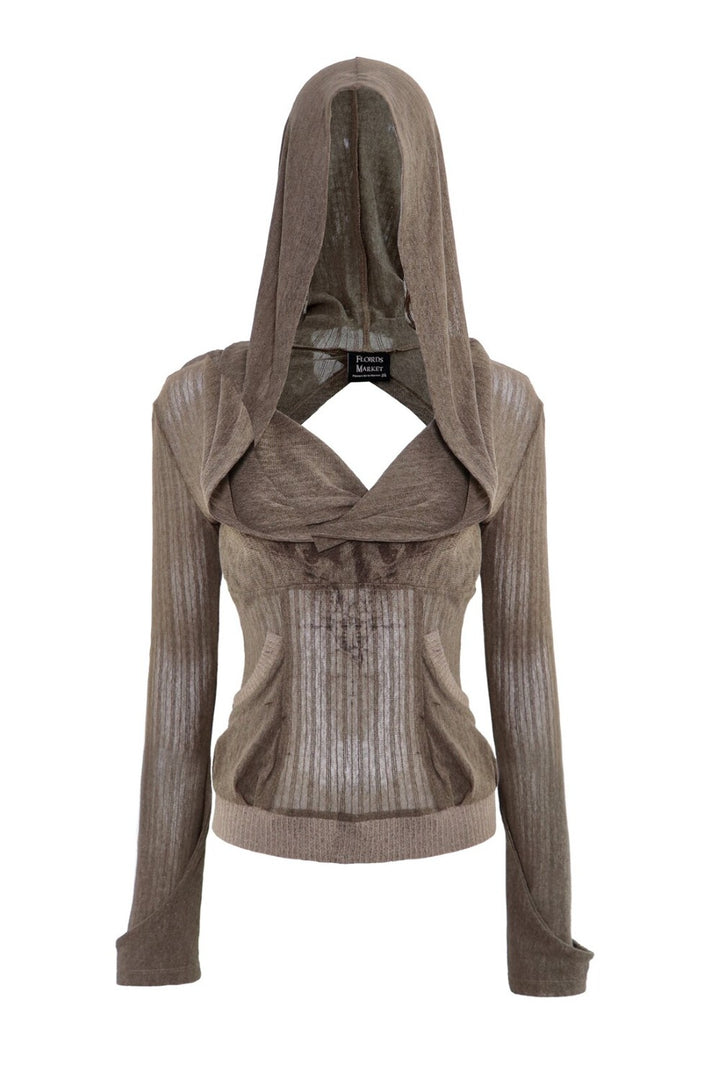 Vanya Sheer Hooded Top
