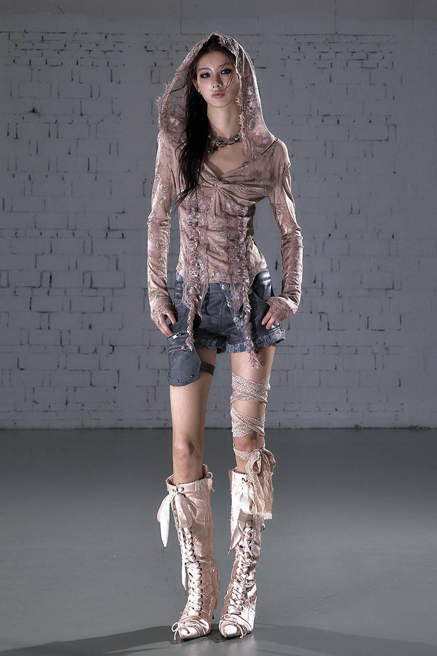 Faded Lace Top