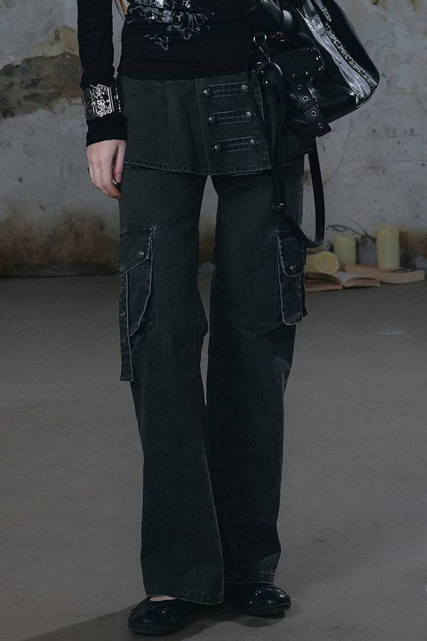 Washed Utility Cargo Pants