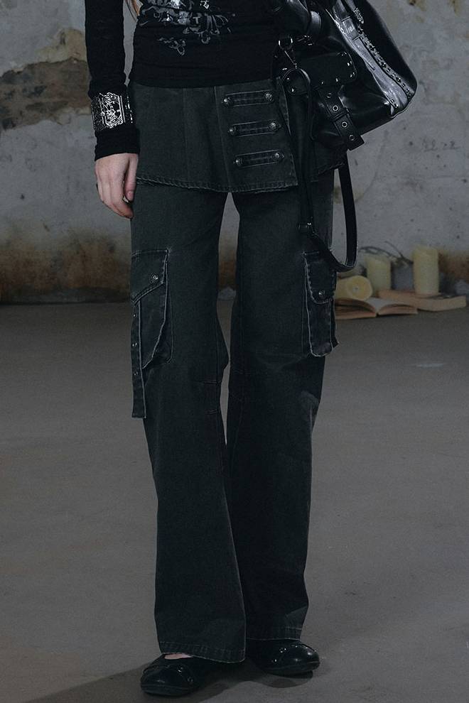 Washed Utility Cargo Pants