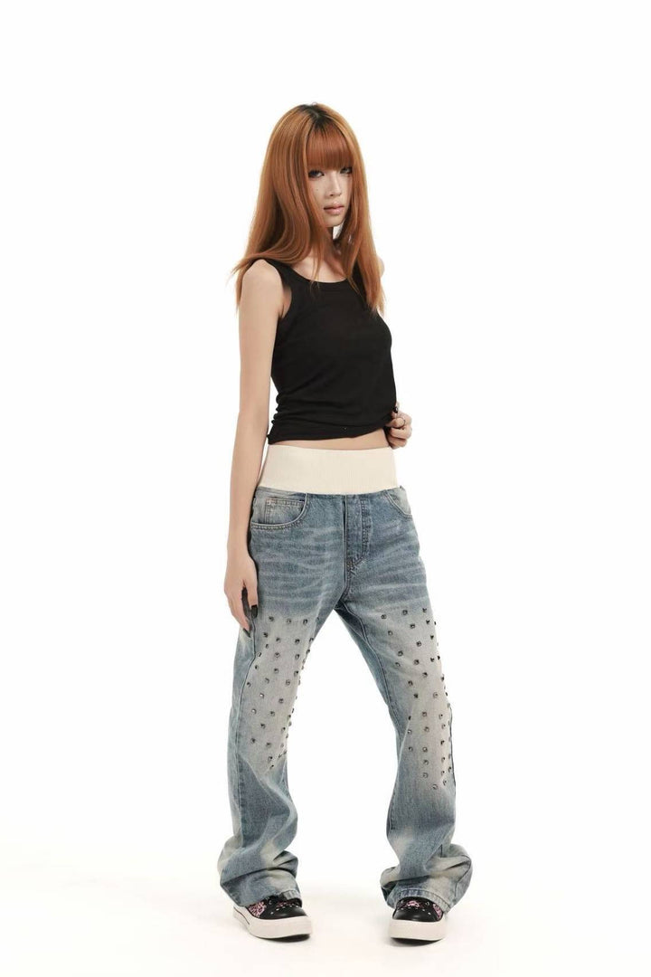 Double Waist Flared Jeans