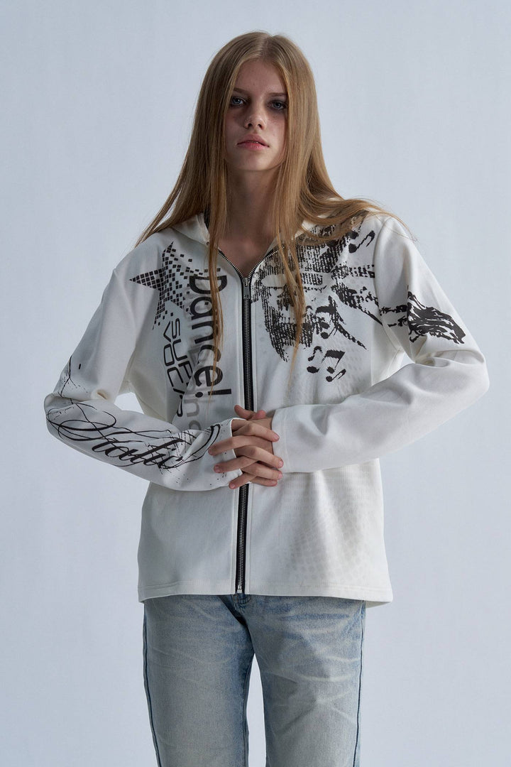Digital Noise Graphic Hoodie