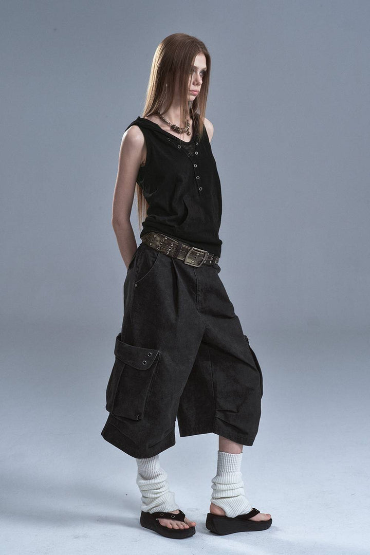 Snap Front Hooded Tank