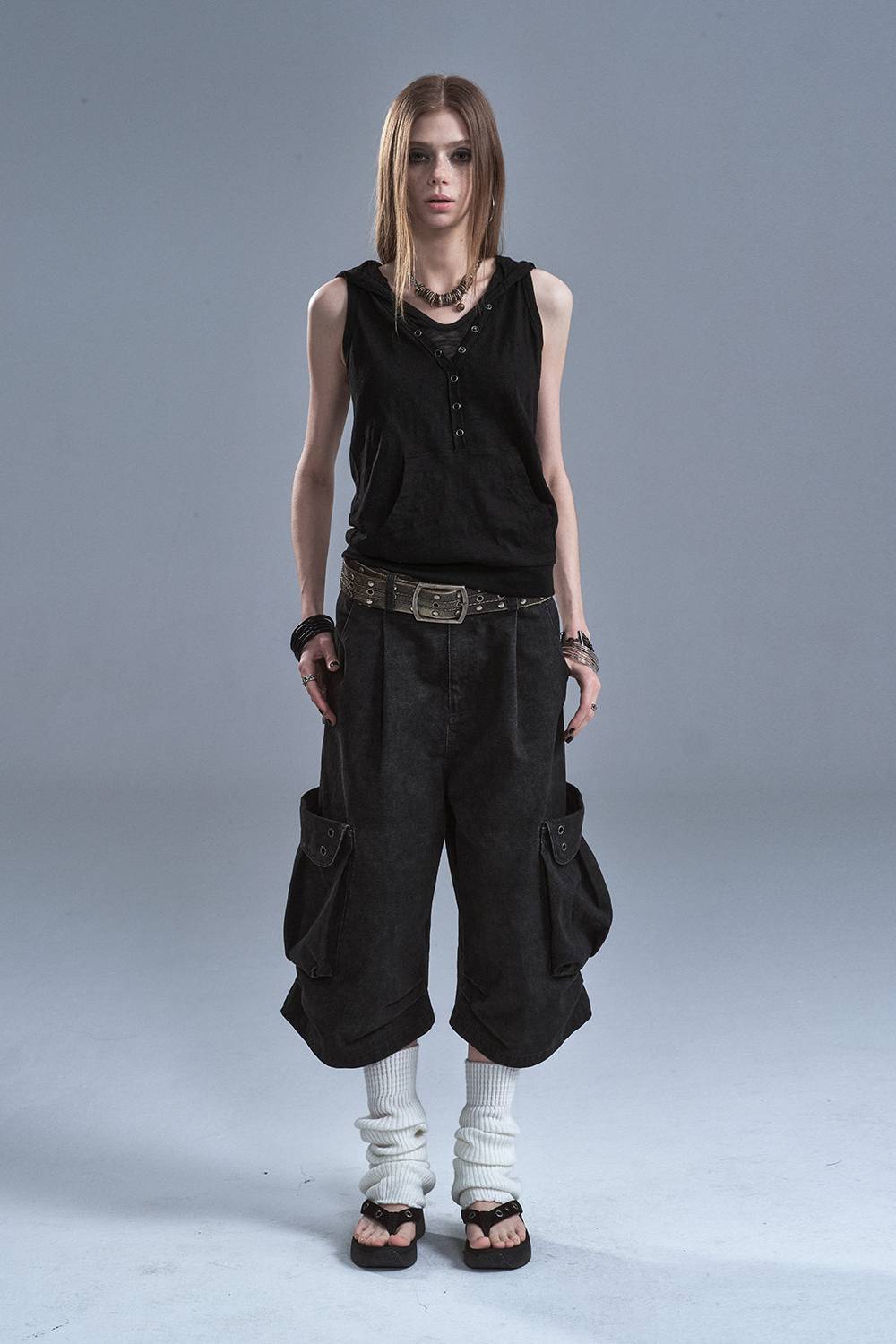 Snap Front Hooded Tank