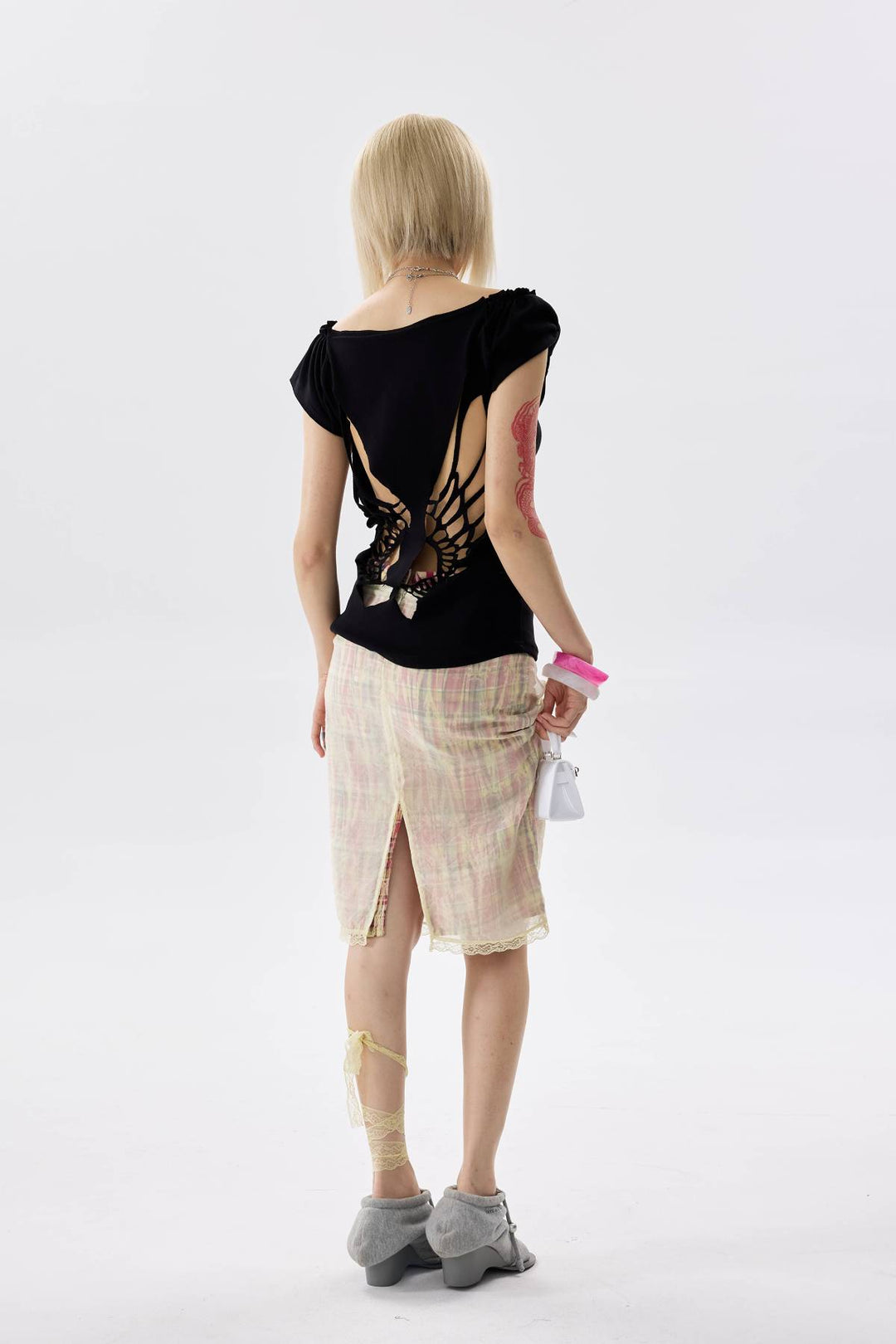 Cutout Pixie Graphic Top