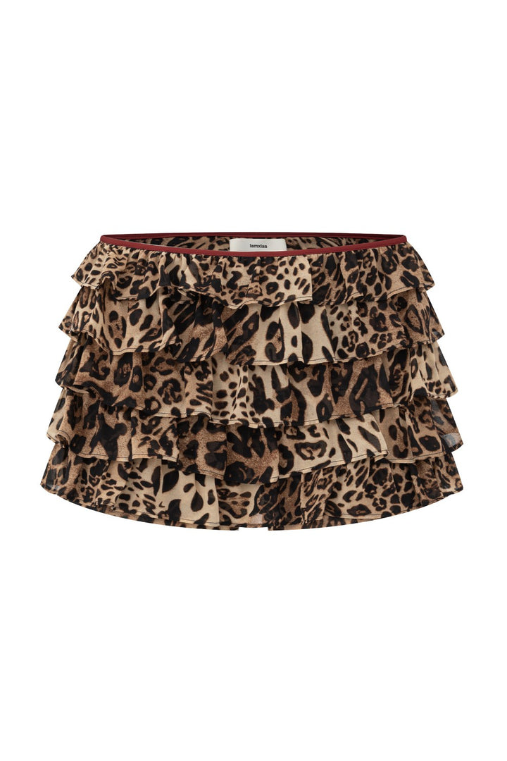 Bianca Leopard Ruffle Skort