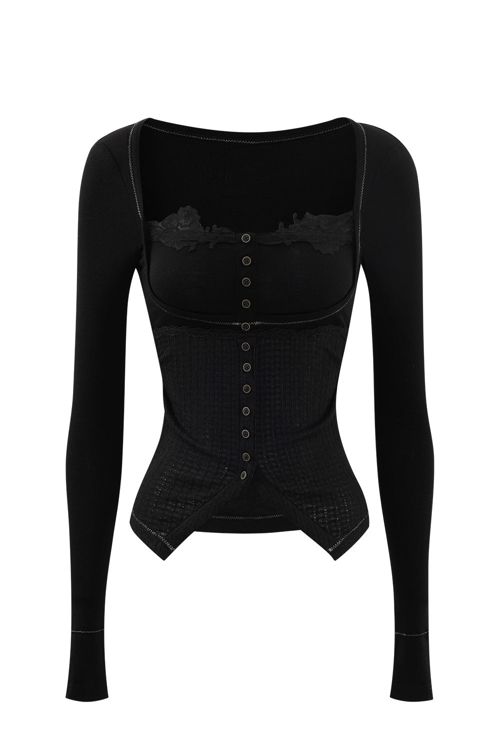 Leah Button Corset Top
