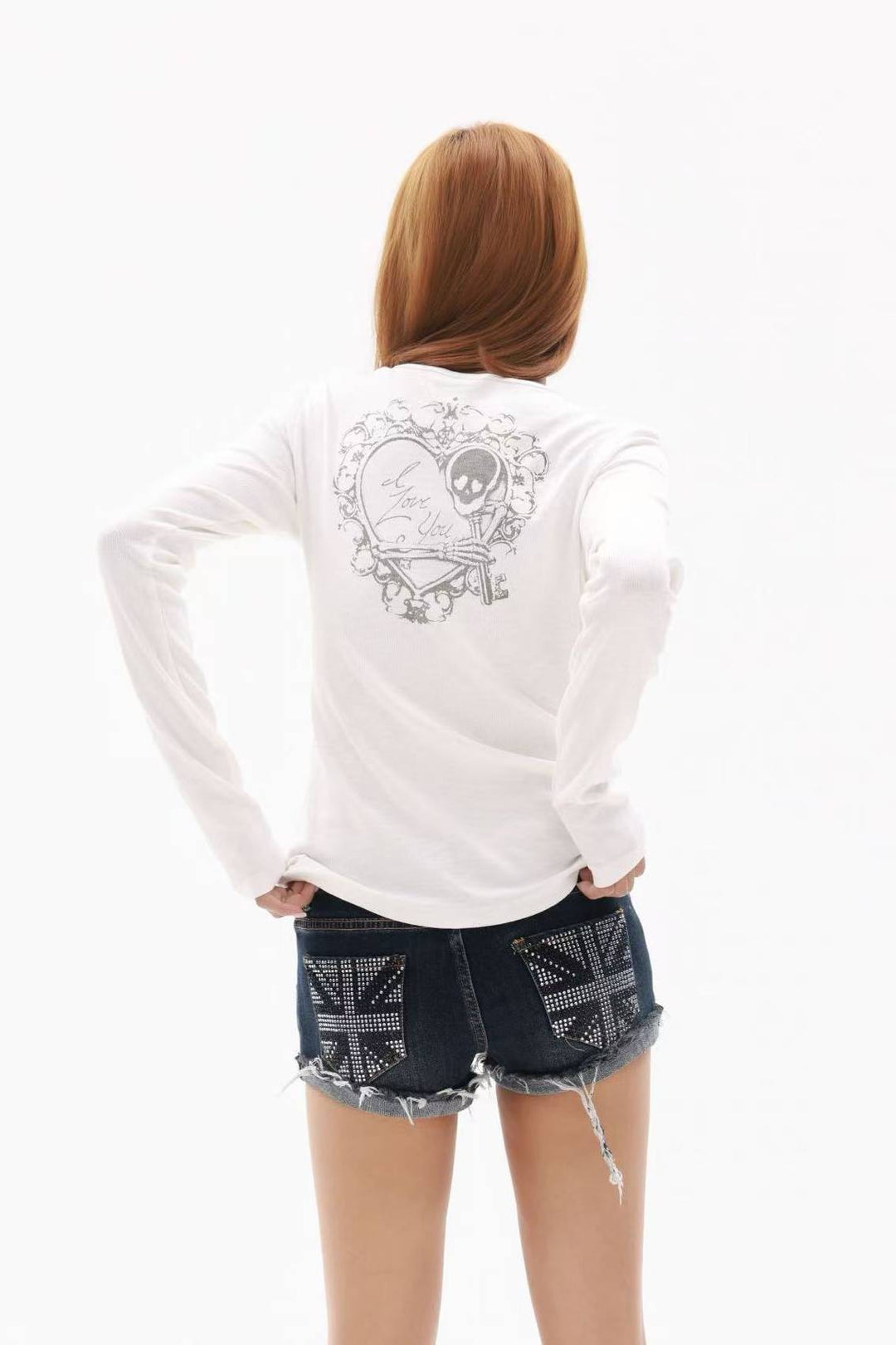 Heart Skull Longsleeve Top