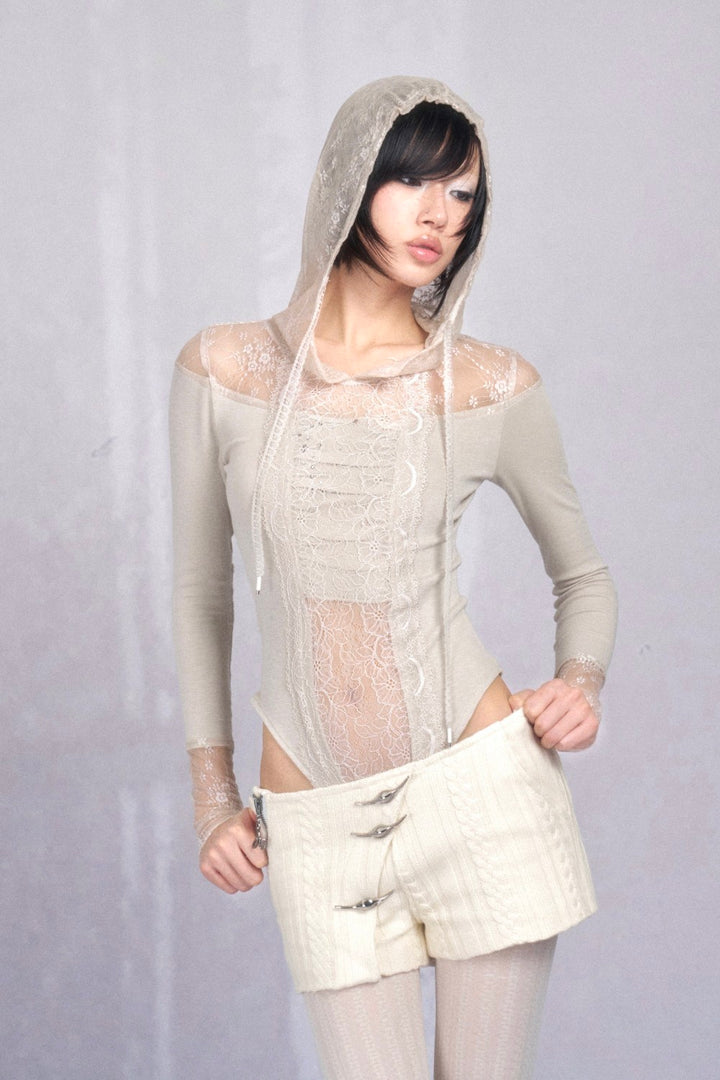 Lola Ivory Knit Shorts