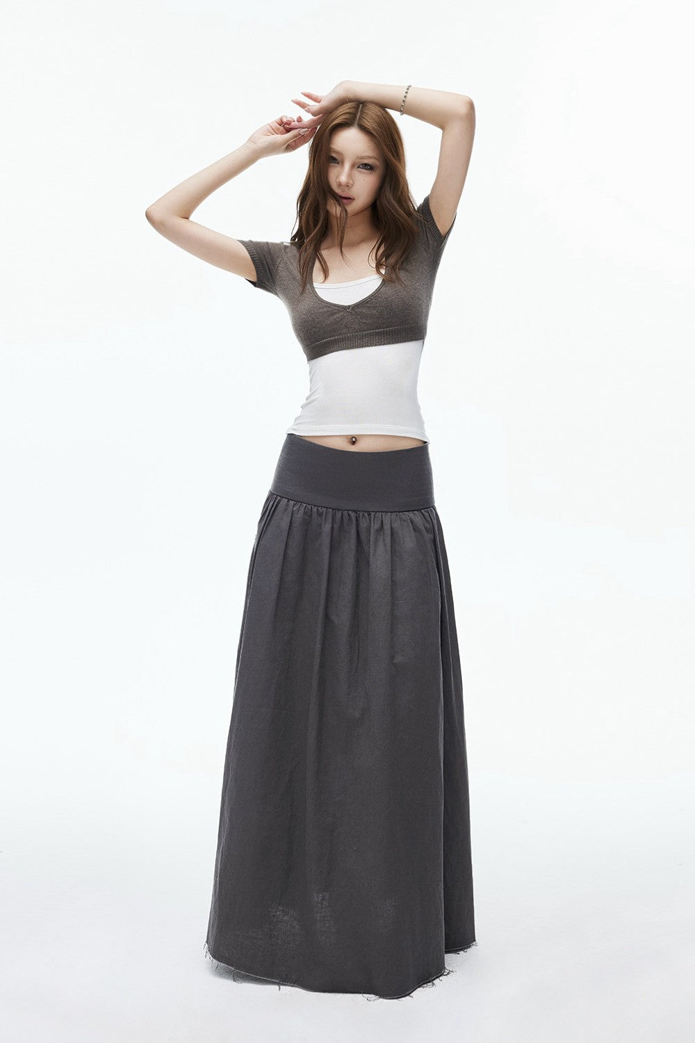 Linen Flow Maxi Skirt