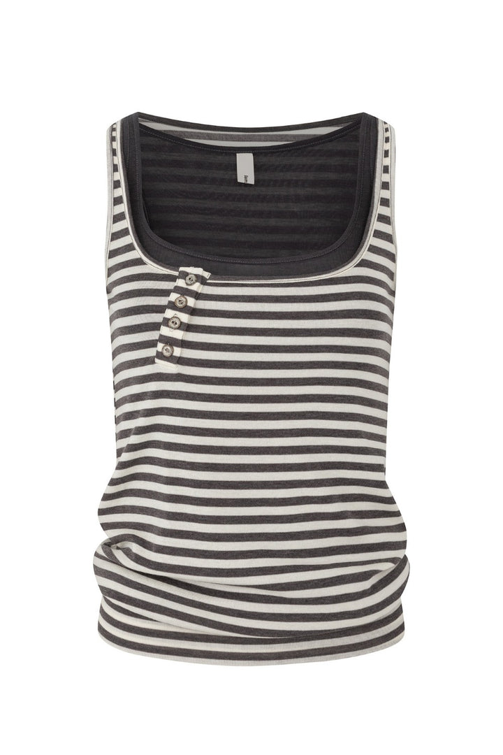 Dakota Striped Henley Top