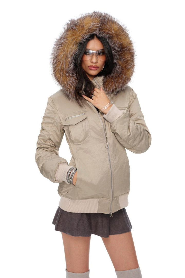 Giselle Ruched Bomber Jacket