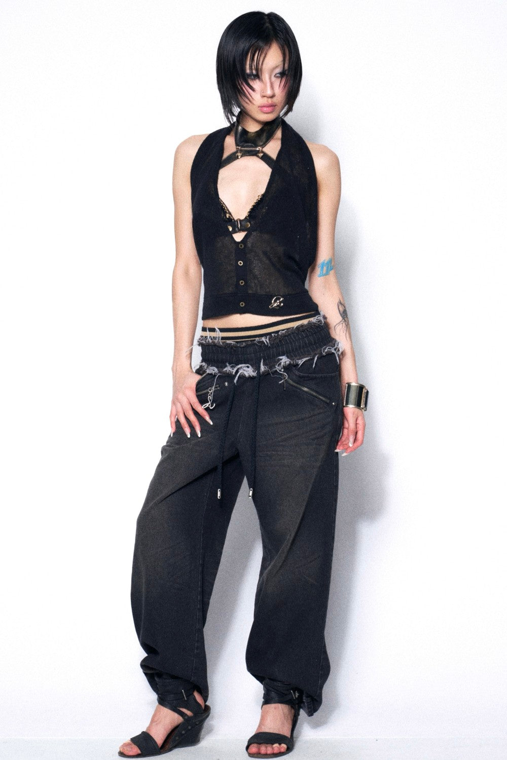 Nika Washed Denim Sweatpants