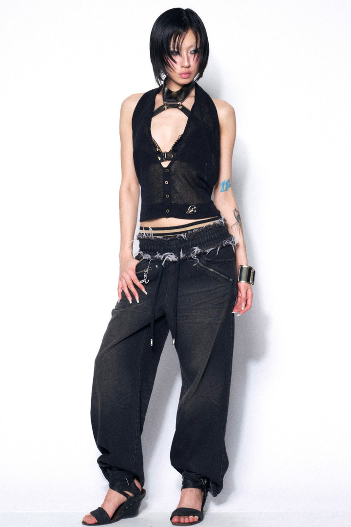 Nika Washed Denim Sweatpants