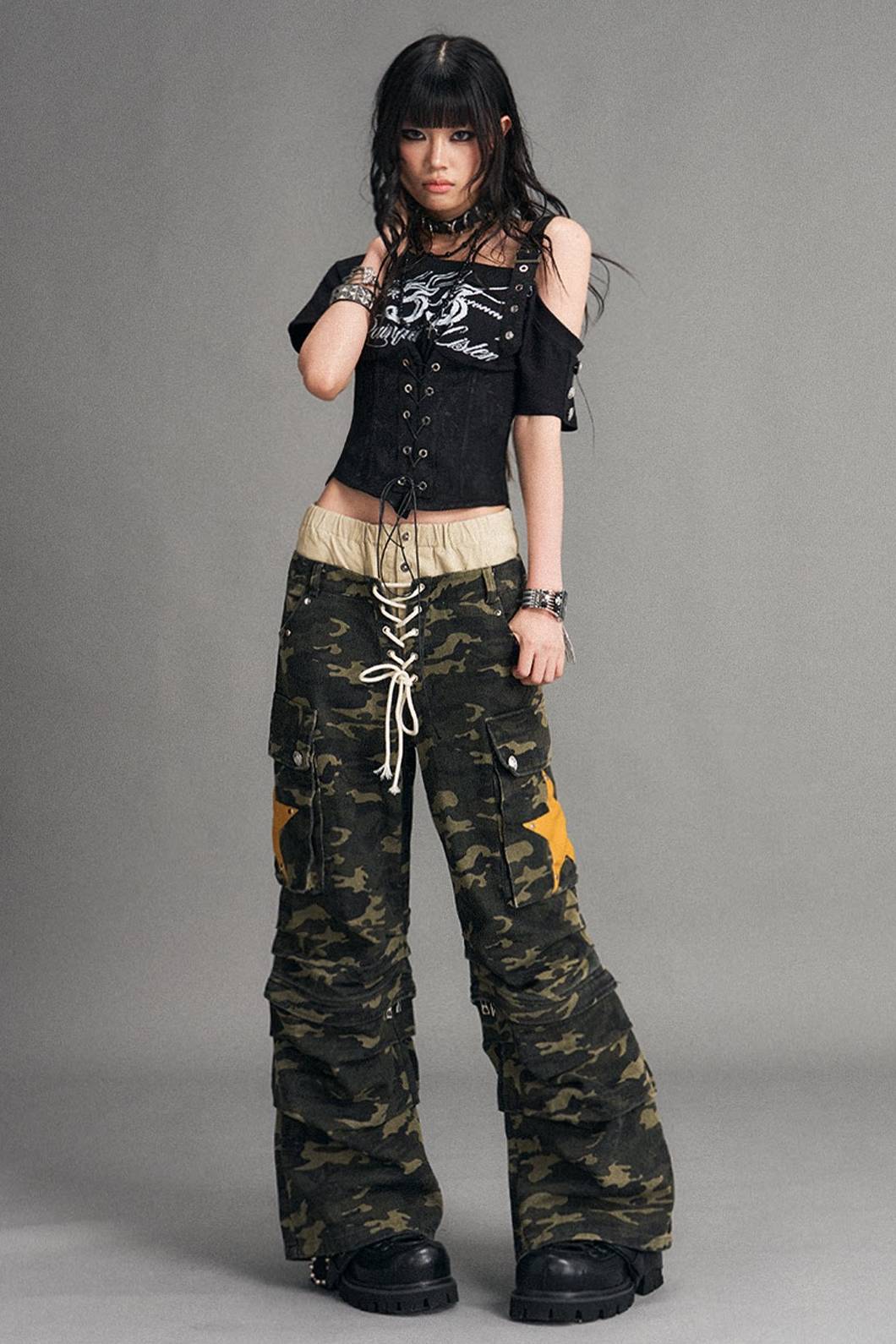 Detachable Camo Cargo Pants