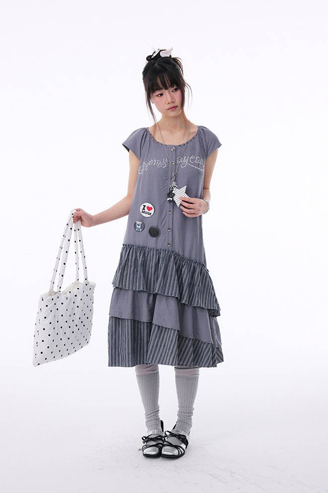 Tiered Ruffle Midi Dress
