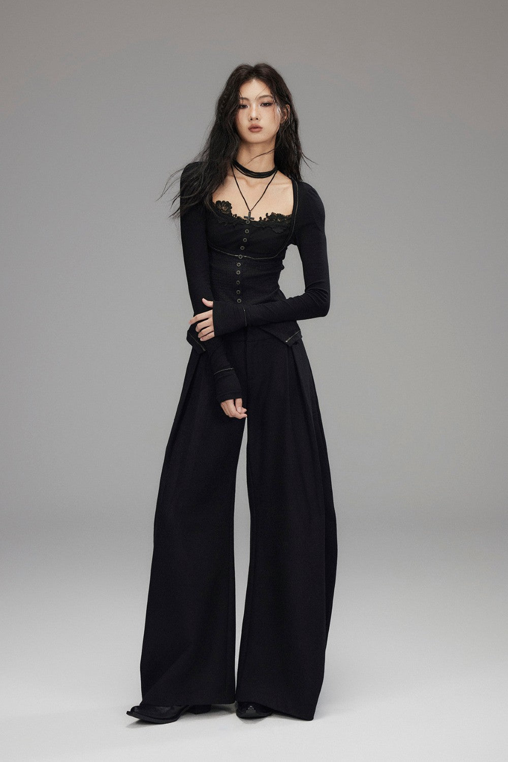 Leah Button Corset Top