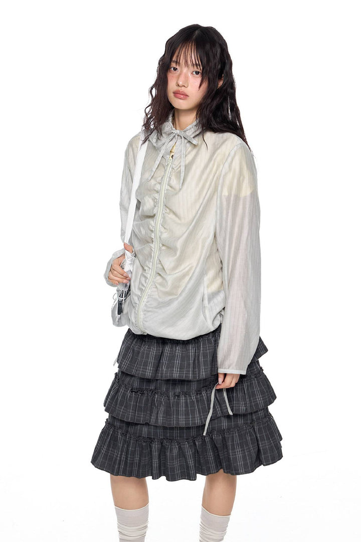 Sheer Zip-Up Light Jacket