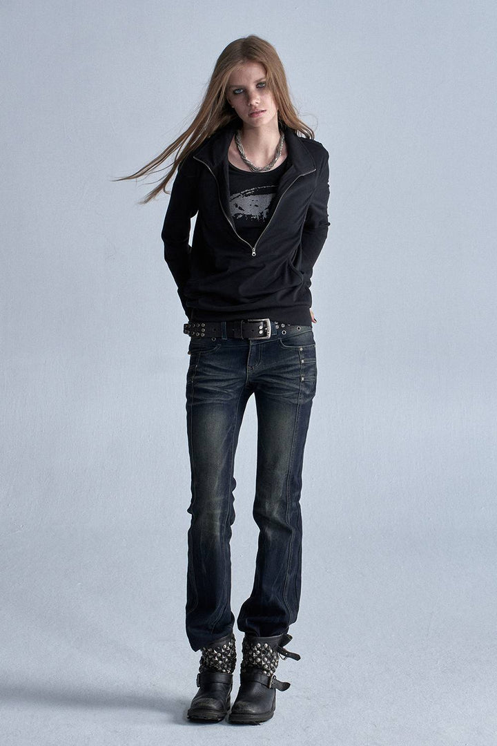 Relaxed Half Zip Top