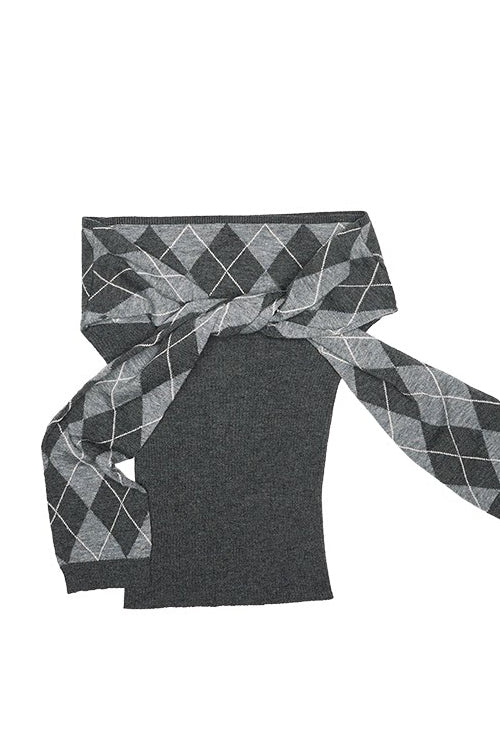 Argyle Muse Knit Top