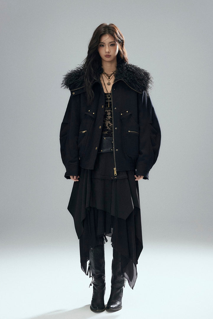 Sloane Fur Bomber Jacket