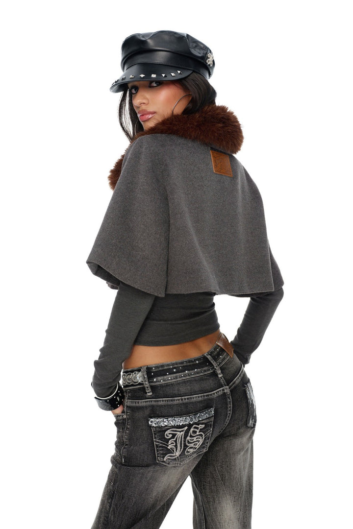 Studded Leather Newsboy Cap