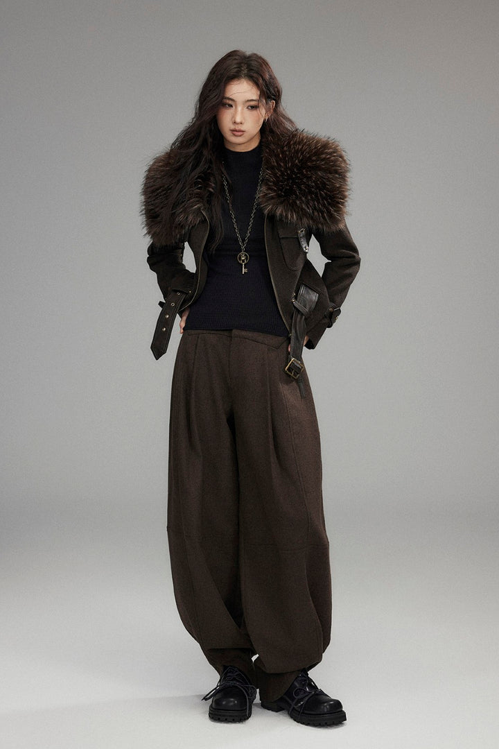 Carmen Wool Fur Coat
