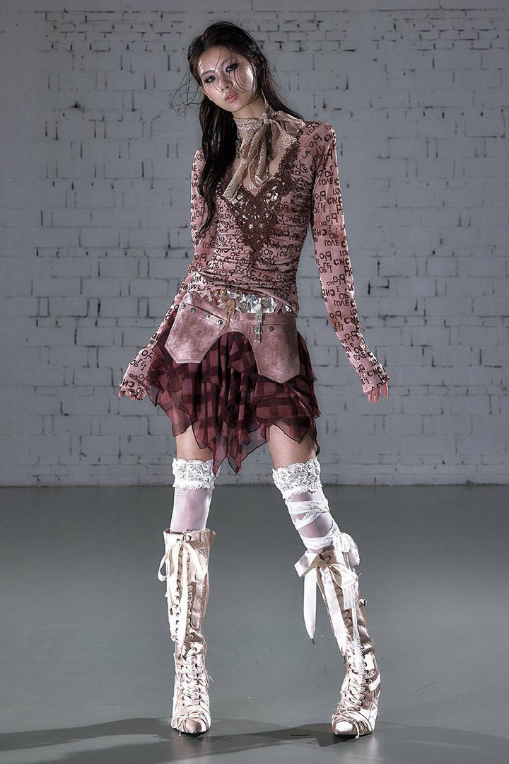 Layered Relic Mini Skirt