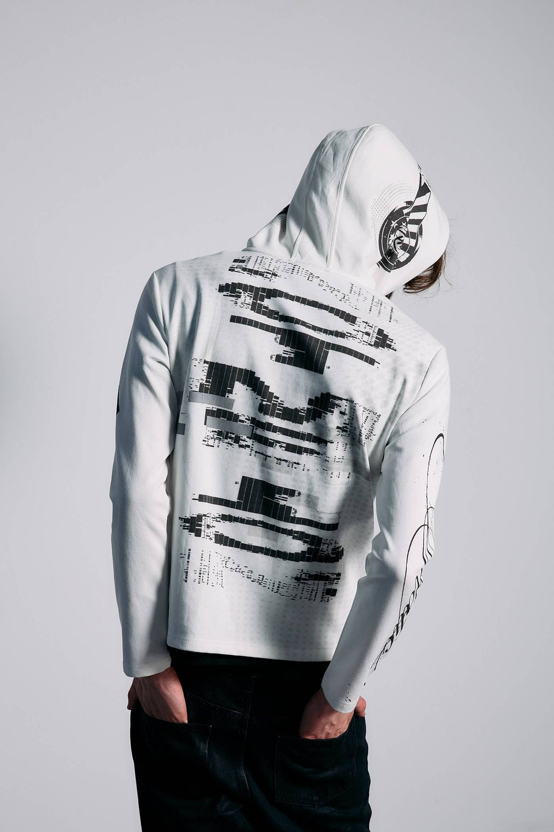 Digital Noise Graphic Hoodie