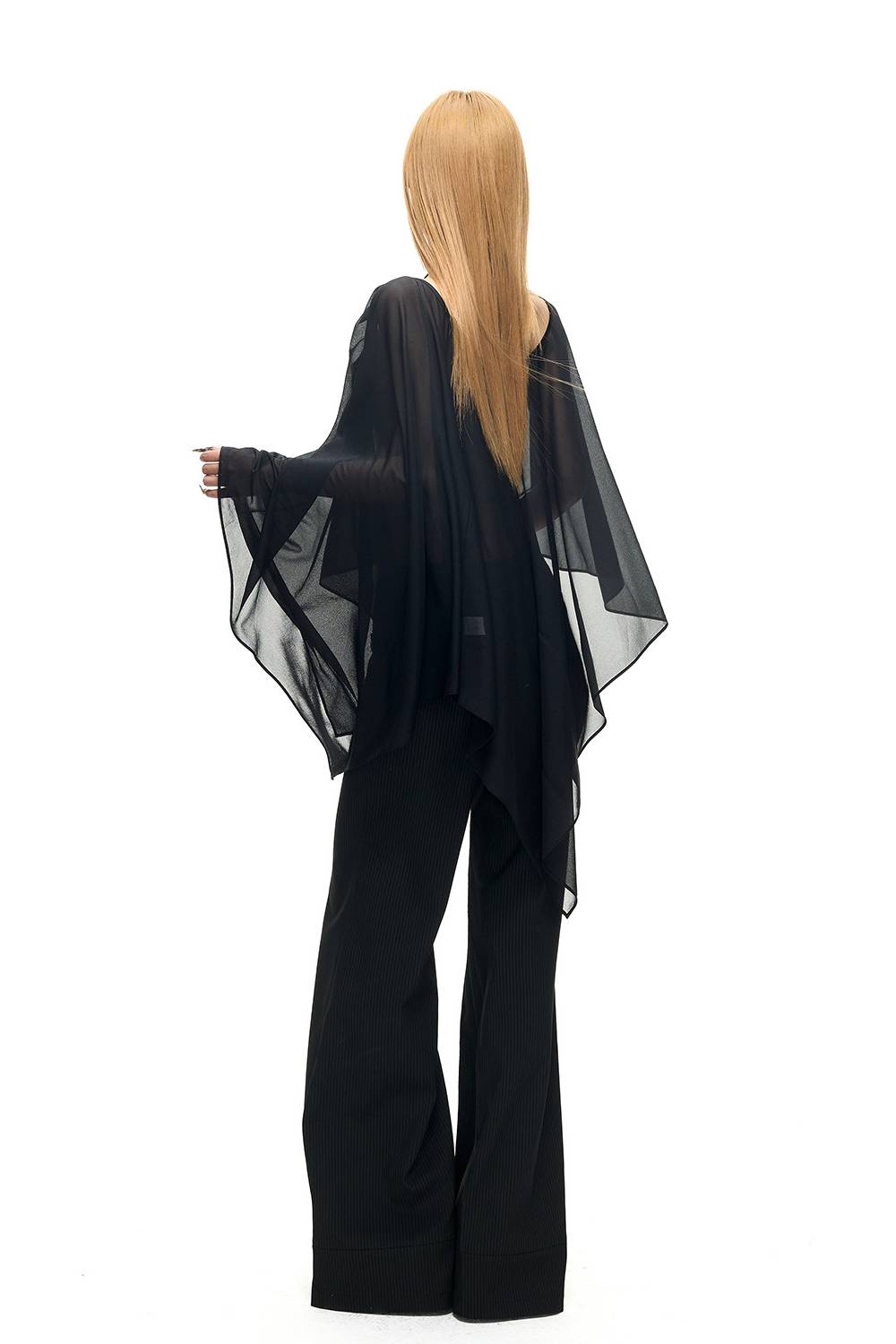 Low Rise Pinstripe Trousers
