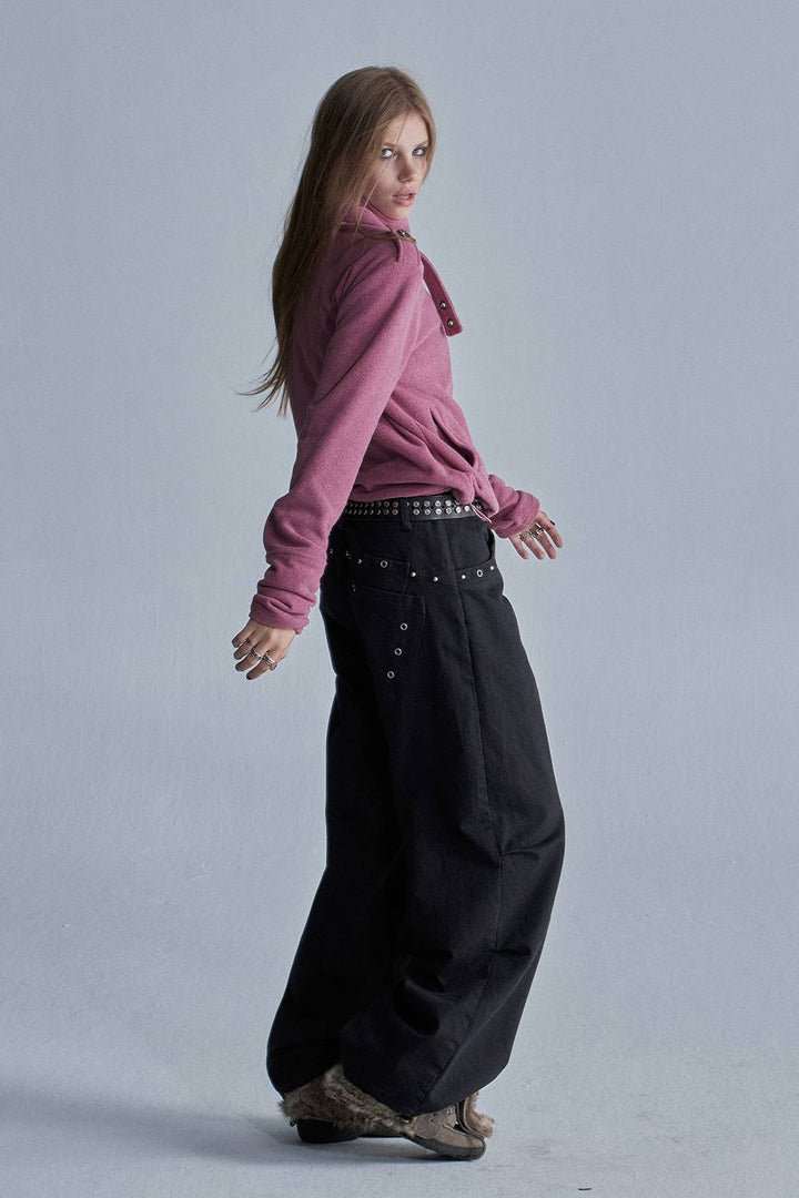 Studded Wide Leg Pants