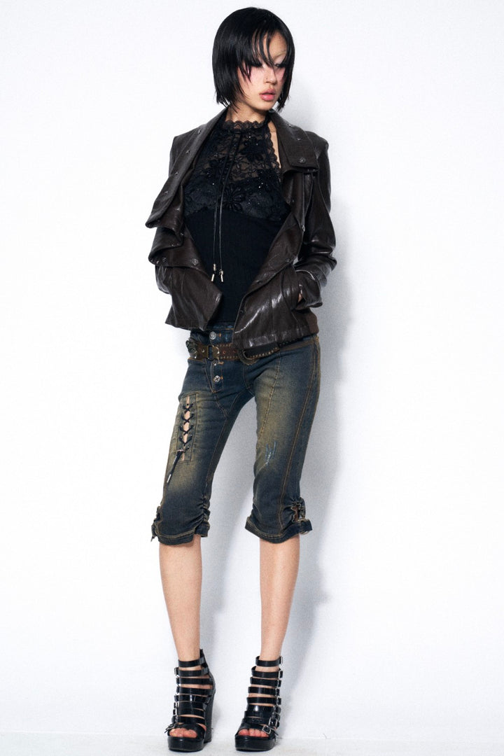 Rumi Wrap Leather Jacket