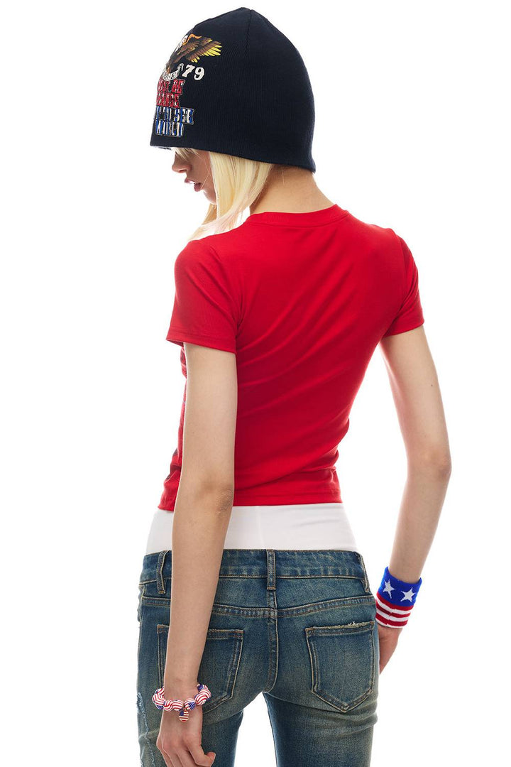 Graphic Barcode Print Tee